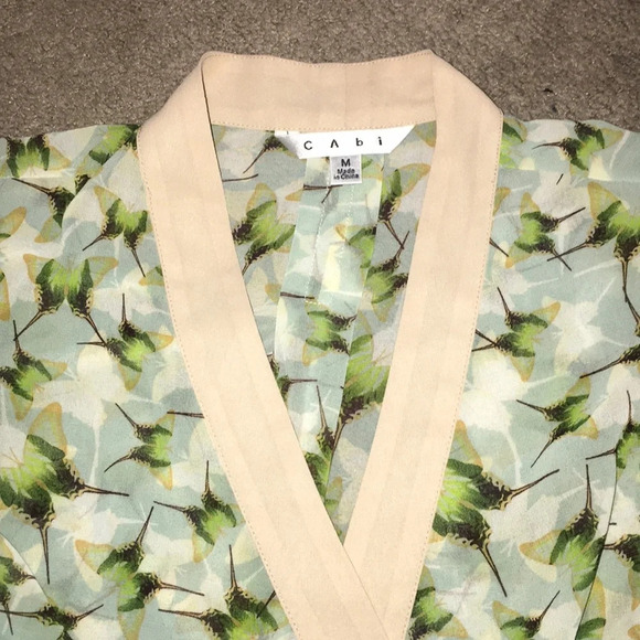 CAbi Butterfly Crossover Top #234 with Cap Sleeves - Picture 6 of 6